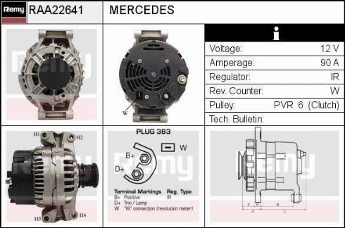 Remy RAA22641 - Ģenerators autospares.lv