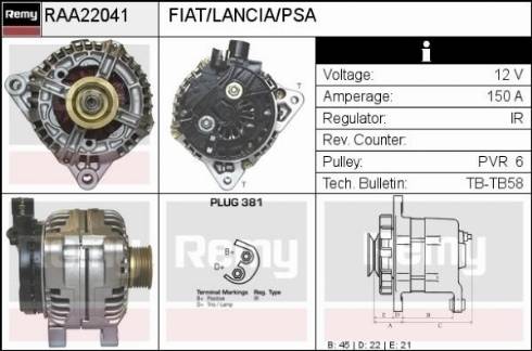 Remy RAA22041 - Ģenerators www.autospares.lv