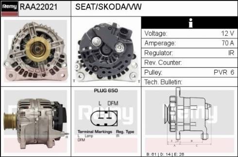 Remy RAA22021 - Ģenerators autospares.lv