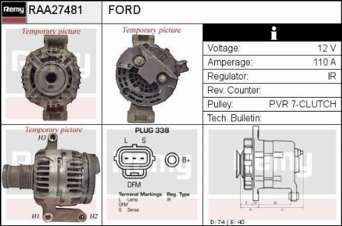 Remy RAA27481 - Ģenerators www.autospares.lv