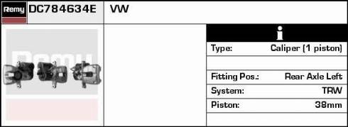 Remy RAB895745E - Bremžu suports www.autospares.lv