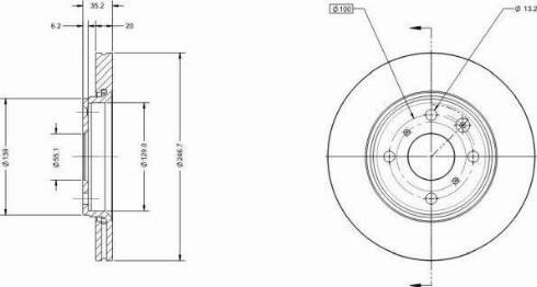 Remy RAD1038C - Тормозной диск www.autospares.lv