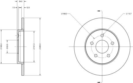 Remy RAD1147C - Bremžu diski autospares.lv