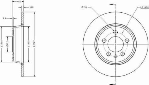 Advics A6F144B - Тормозной диск www.autospares.lv