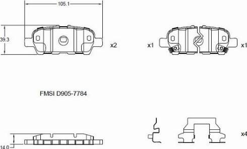 Remy RAP1051 - Bremžu uzliku kompl., Disku bremzes www.autospares.lv