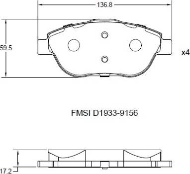 Remy RAP1053 - Тормозные колодки, дисковые, комплект www.autospares.lv