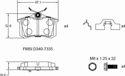 Remy RAP1008 - Bremžu uzliku kompl., Disku bremzes www.autospares.lv