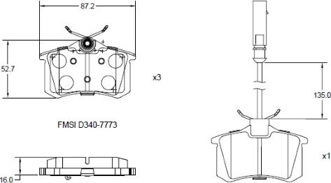 Remy RAP1002 - Тормозные колодки, дисковые, комплект www.autospares.lv