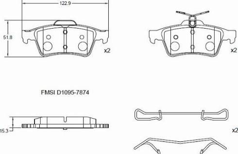 Remy RAP1007 - Тормозные колодки, дисковые, комплект www.autospares.lv