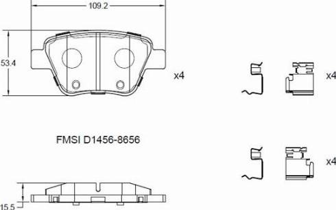 Remy RAP1011 - Тормозные колодки, дисковые, комплект www.autospares.lv