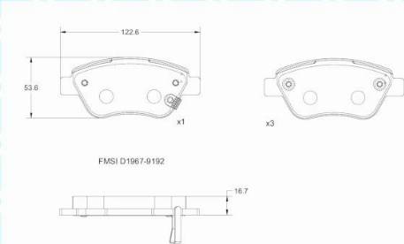 Remy RAP1038 - Тормозные колодки, дисковые, комплект www.autospares.lv