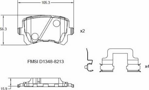 Remy RAP1020 - Тормозные колодки, дисковые, комплект www.autospares.lv