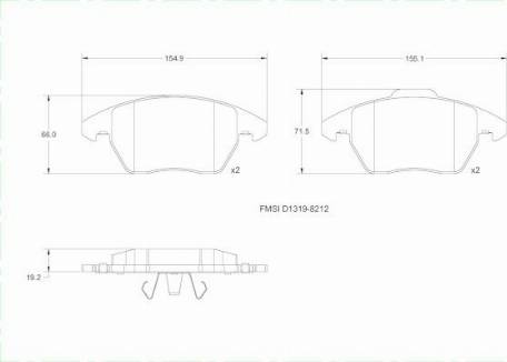 Remy RAP1310 - Тормозные колодки, дисковые, комплект www.autospares.lv