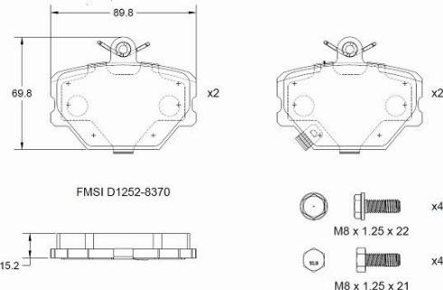 Remy RAP2107 - Тормозные колодки, дисковые, комплект www.autospares.lv