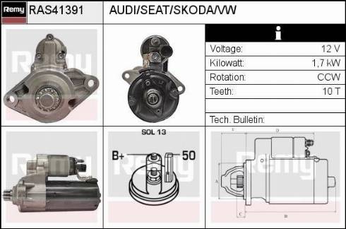 Remy RAS41391 - Starteris www.autospares.lv