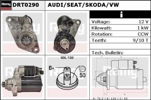 Remy RAS41301 - Стартер www.autospares.lv