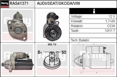 Remy RAS41371 - Starteris autospares.lv