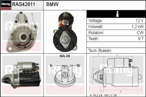 Remy RAS42611 - Starteris autospares.lv