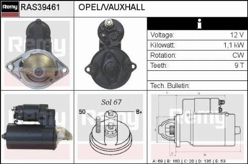 Remy RAS39461 - Starteris autospares.lv