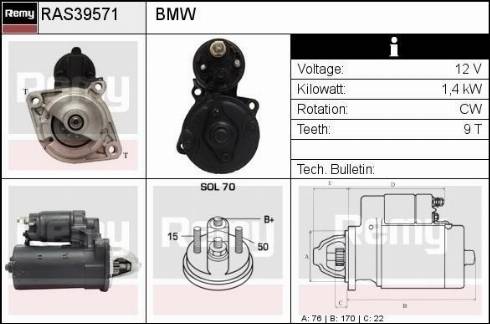 Remy RAS39571 - Starteris autospares.lv