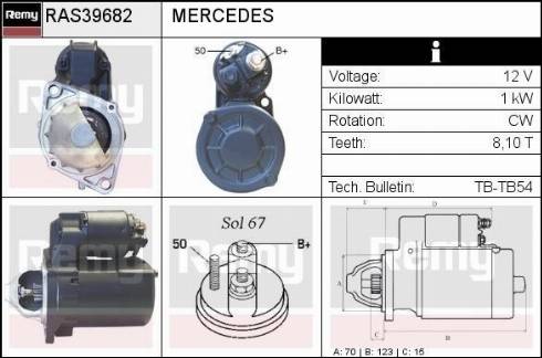 Remy RAS39682 - Starteris autospares.lv