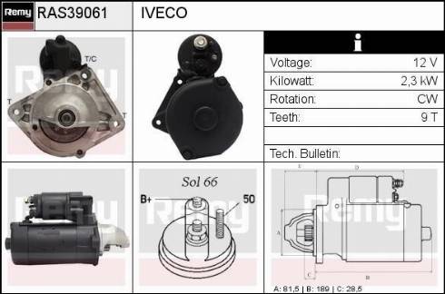 Remy RAS39061 - Starteris autospares.lv