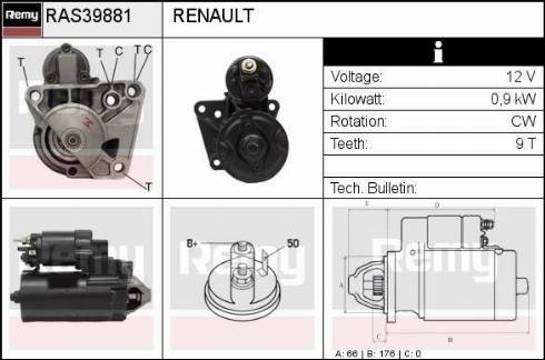 Remy RAS39881 - Starteris www.autospares.lv