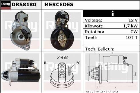 Remy RAS39291 - Starter www.autospares.lv