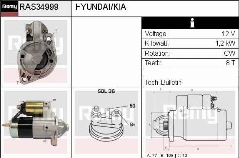 Remy RAS34999 - Starter www.autospares.lv