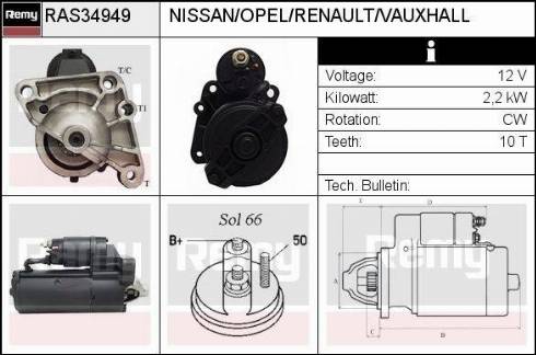 Remy RAS34949 - Стартер www.autospares.lv