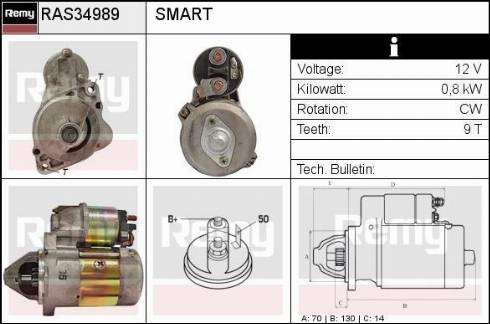 Remy RAS34989 - Starteris www.autospares.lv