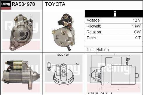 Remy RAS34978 - Starteris autospares.lv