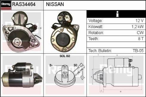 Remy RAS34464 - Starteris autospares.lv