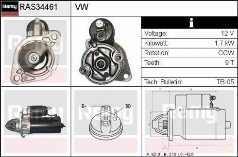 Remy RAS34461 - Starter www.autospares.lv