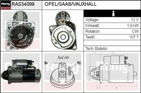 Remy RAS34099 - Starteris autospares.lv