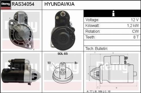 Remy RAS34054 - Starter www.autospares.lv