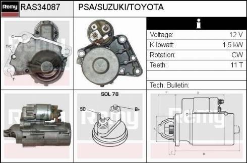 Remy RAS34087 - Starter www.autospares.lv