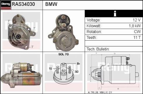 Remy RAS34030 - Starteris autospares.lv