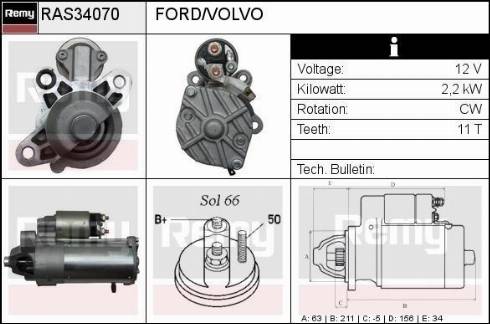 Remy RAS34070 - Starteris www.autospares.lv