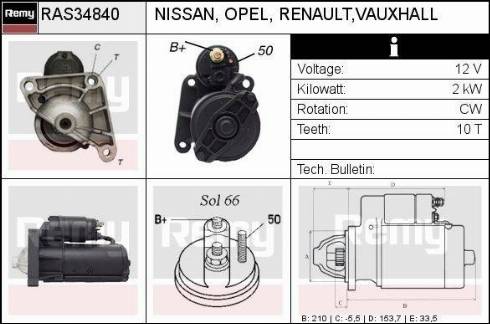 Remy RAS34840 - Starteris autospares.lv