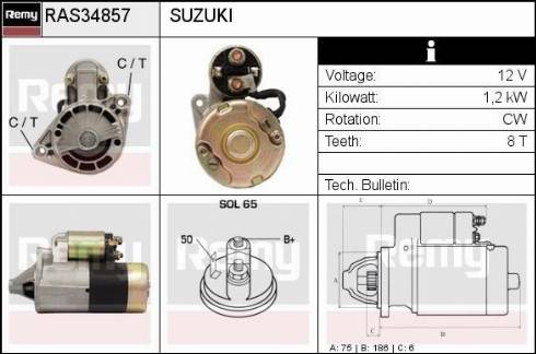 Remy RAS34857 - Starteris www.autospares.lv