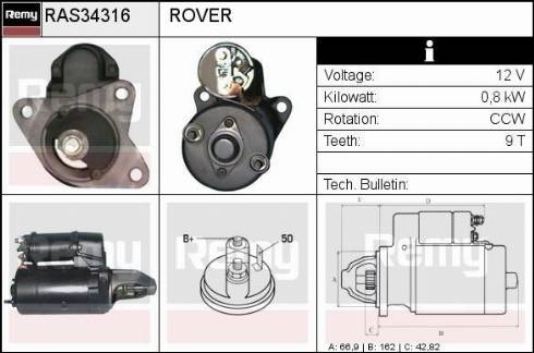 Remy RAS34316 - Starteris www.autospares.lv