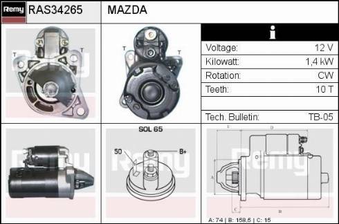 Remy RAS34265 - Starteris autospares.lv