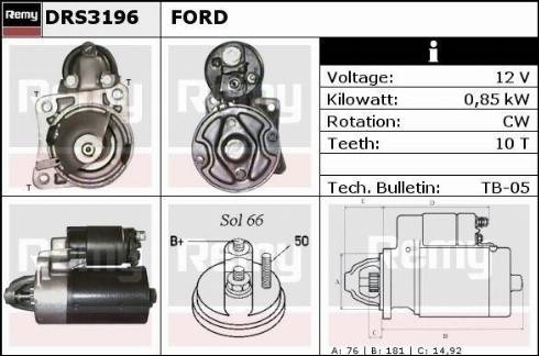 Remy RAS34207 - Starteris www.autospares.lv