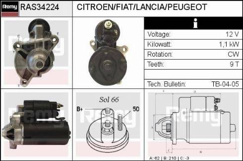 Remy RAS34224 - Starter www.autospares.lv