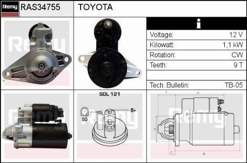 Remy RAS34755 - Starteris www.autospares.lv