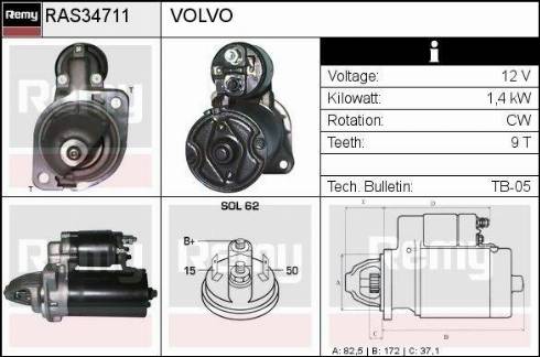 Remy RAS34711 - Starteris www.autospares.lv