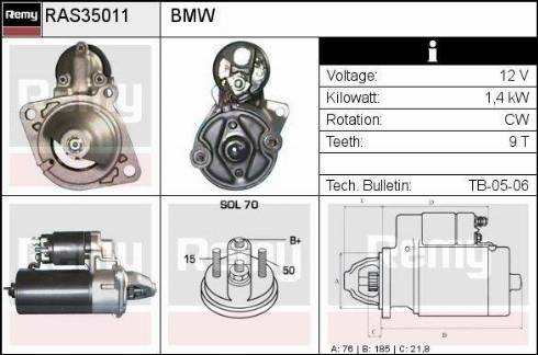 Remy RAS35011 - Starteris www.autospares.lv