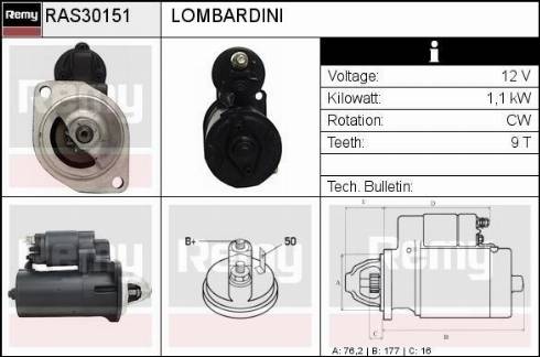 Remy RAS30151 - Стартер www.autospares.lv