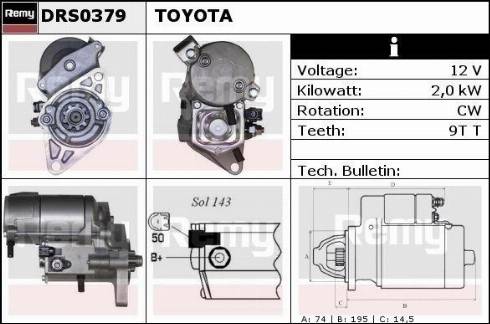 Remy RAS31480 - Starteris autospares.lv